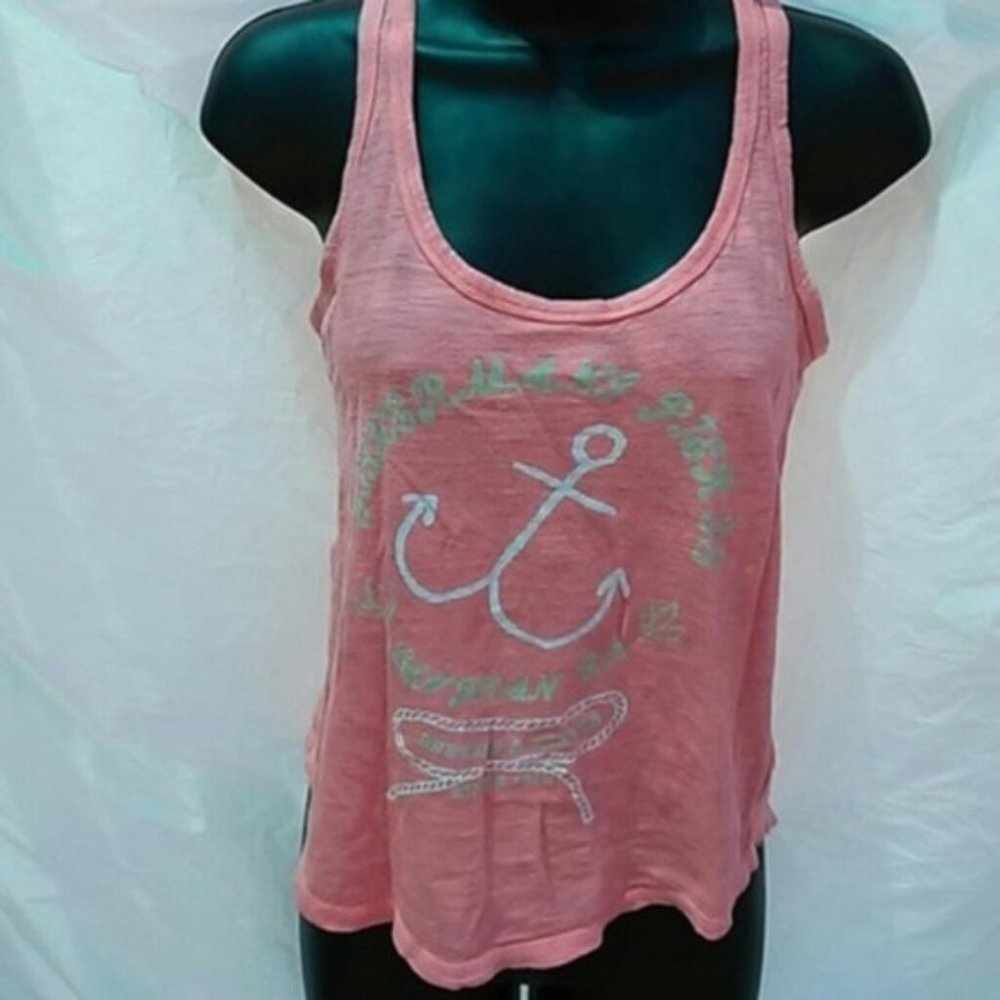 coral/pinkish color racerback anchor tank top